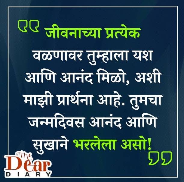 Happy Birthday Wishes in Marathi​